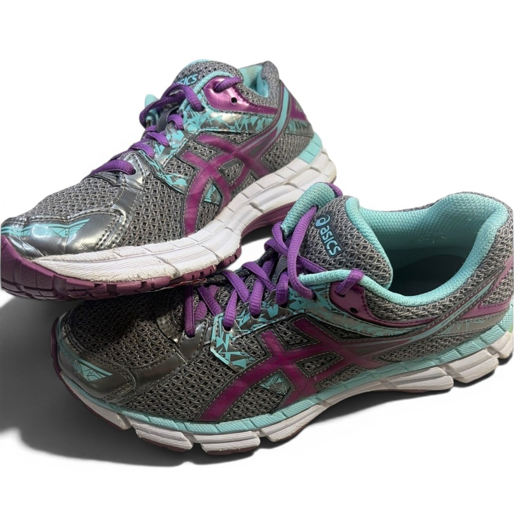 ASICS Gel-Excite 3 Womens Running Shoes Grey Purple Turquoise T5C8N Size 8